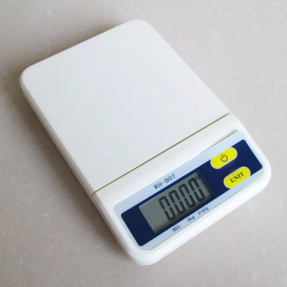 Cân điện tử kỹ thuật số nhà bếp 3kg/0.5g KHALIK WH-B07 độ chính xác cao chuyên dùng cân tổ yến, thực phẩm