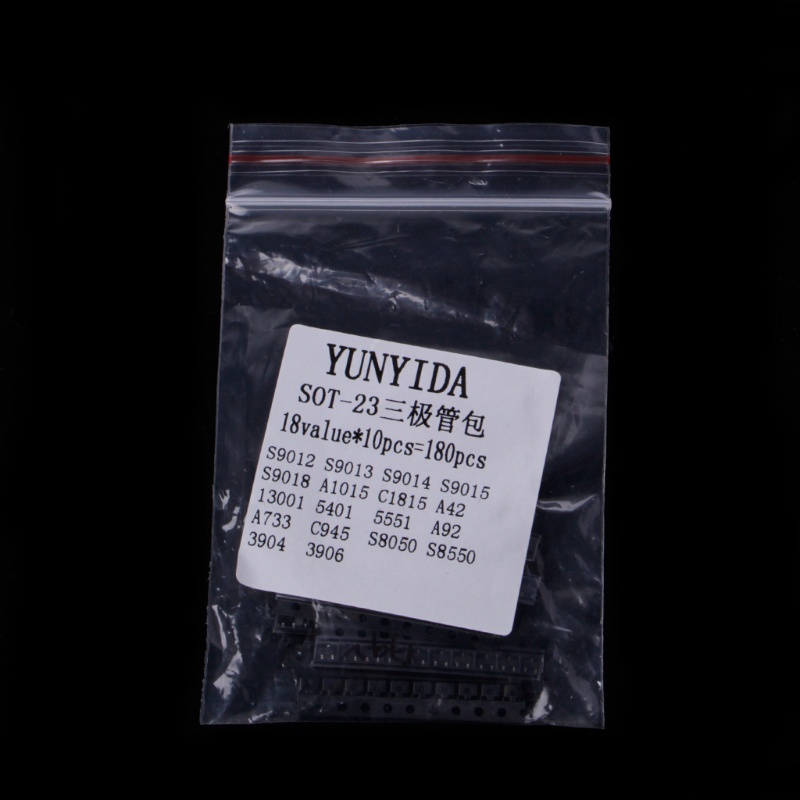 Bộ 180 Linh Kiện Bán Dẫn SMD 18 Giá Trị SOT-23 2N2222 S9013 S9014 S9015 S9