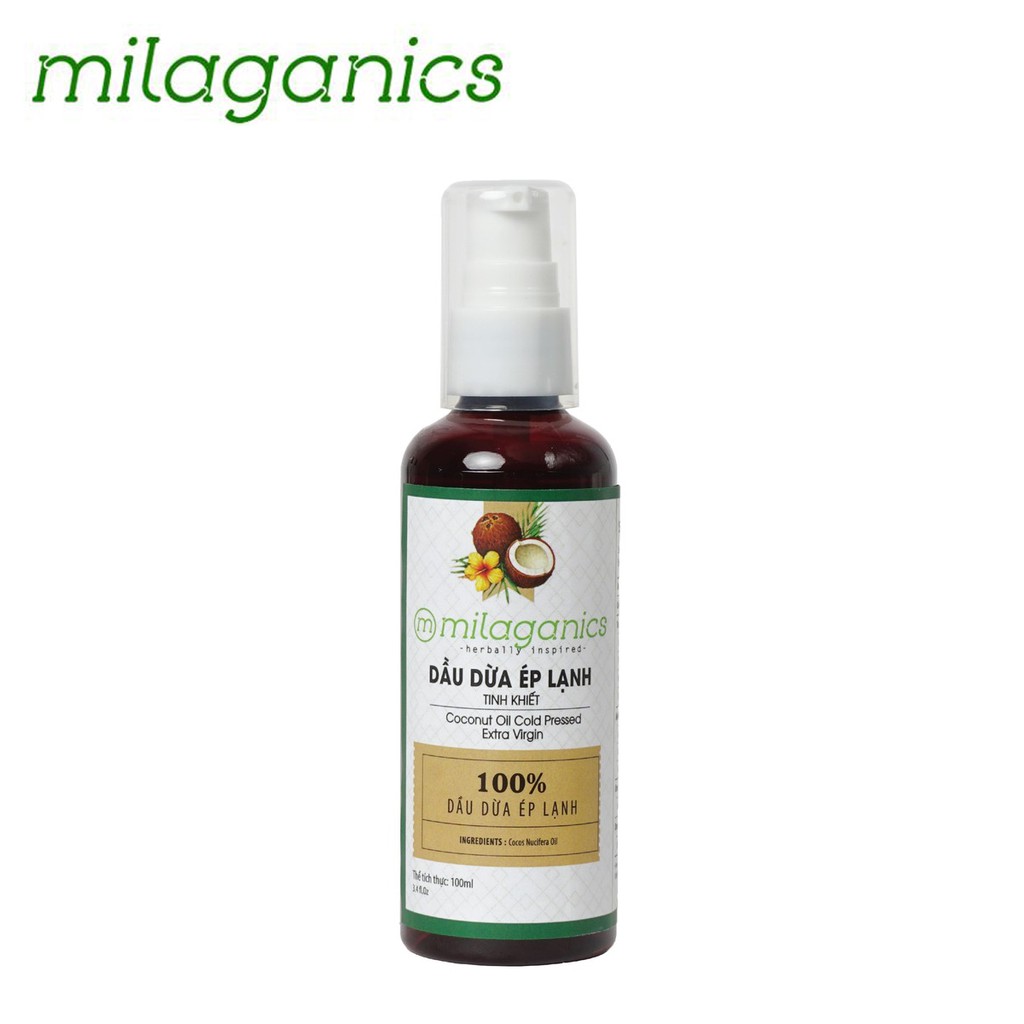 DẦU DỪA ÉP LẠNH TINH KHIẾT MILAGANICS 100ML