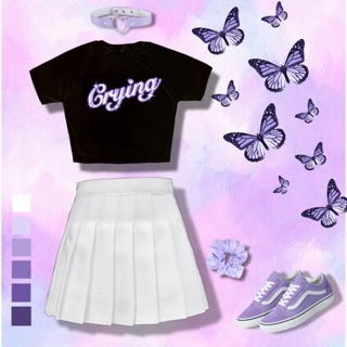 Áo croptop Crying form ôm body