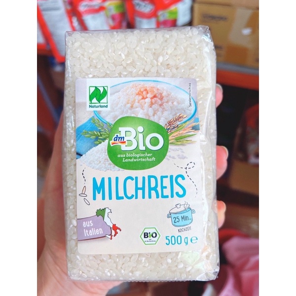 Gạo ăn dặm hữu cơ DM BIO MilchReis Đức an toàn cho bé ăn dặm
