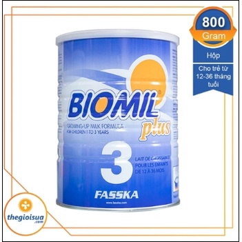 Sữa bột Biomil Plus 3 cho bé 1-3 tuổi 800g