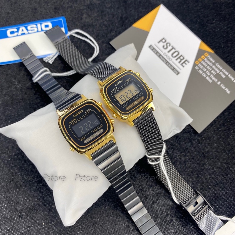 ĐỒNG HỒ CASIO LA670 NỮ DÂY THÉP CHÍNH HÃNG