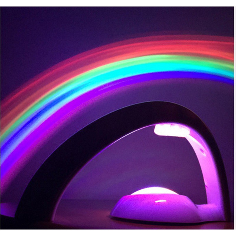 Đèn led trang trí rainbow hình cầu vồng với gam màu sáng dùng cho đèn ngủ hoặc trang trí