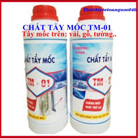 Chất tẩy mốc TM-01- tẩy mốc  trên mọi vật liệu như tường, gỗ, vải, cao su