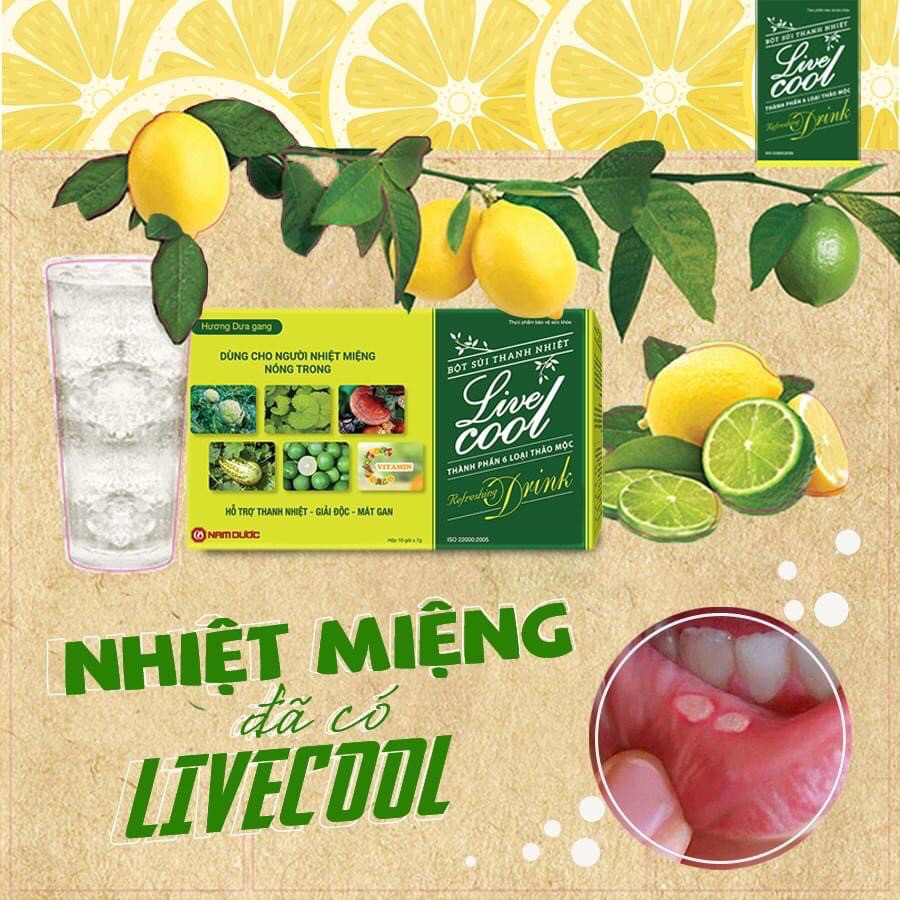 Bột sủi thanh nhiệt Live cool - Thanh nhiệt mát gan - 10 gói x 7gram - [ Quầy Thuốc Bảo Lâm ] -[Chính Hãng]