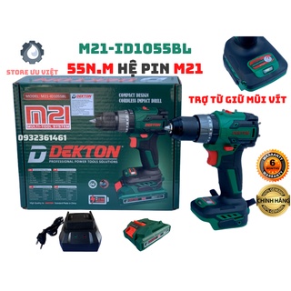 Máy Khoan Pin 3 Chức Năng Dekton đầu 10MM autolock M21 id1055BL giá tốt