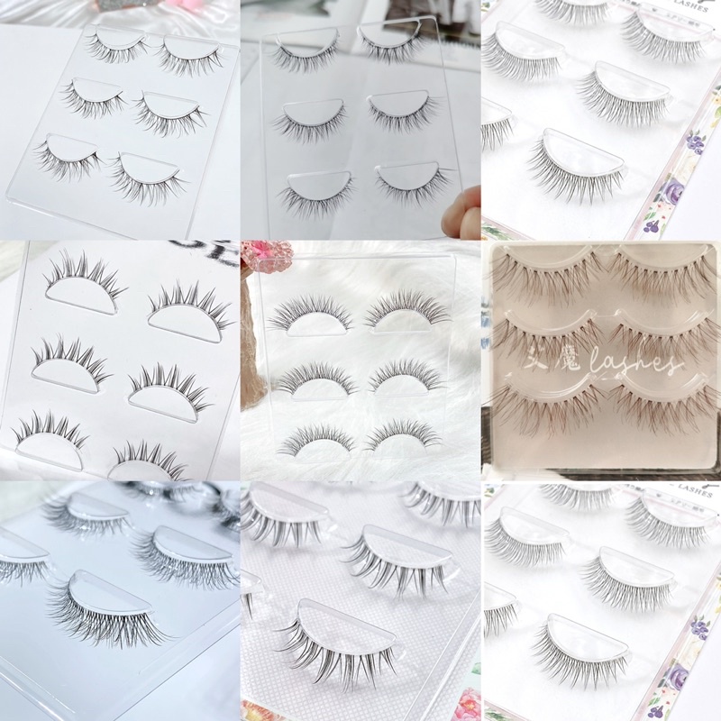 BST Mi Giả Gân Trong 3 Cặp Chất Liệu Mềm Hot Douyin