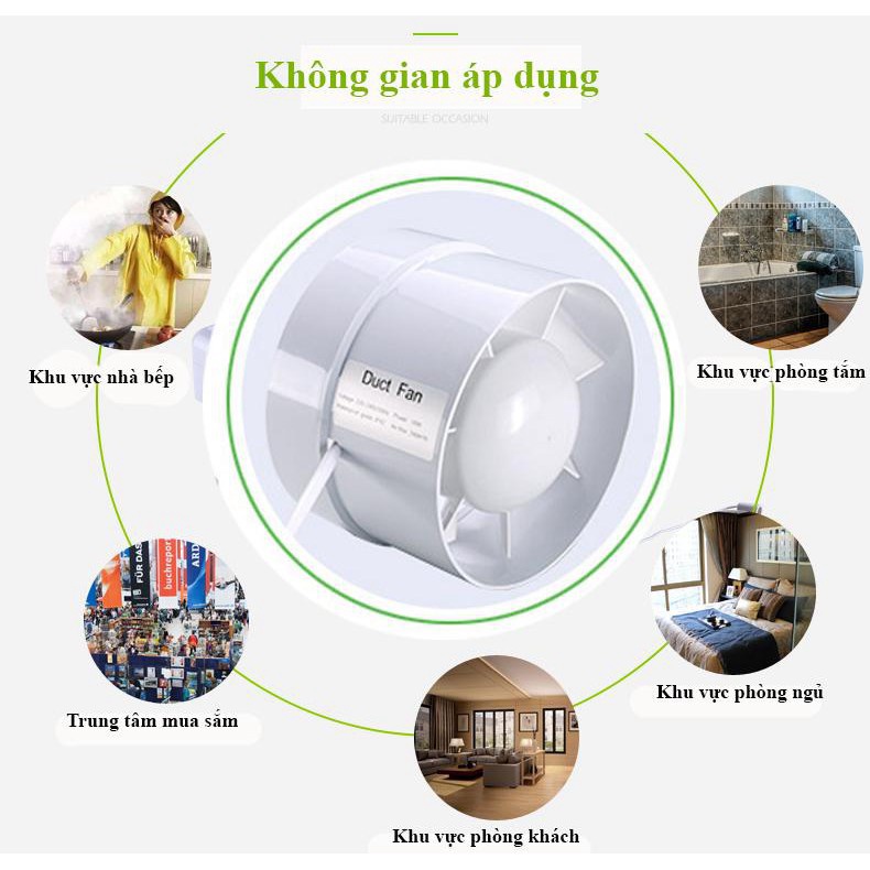Quạt thông gió hút mùi siêu trầm cho gia đình cao cấp