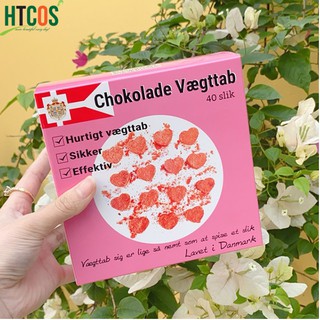 (TẶNG 6v detox ban đêm)_ Kẹo socola giảm cân Chokolade Vaegttab, bản mới màu hồng [20 viên, chính hãng, date 2023]