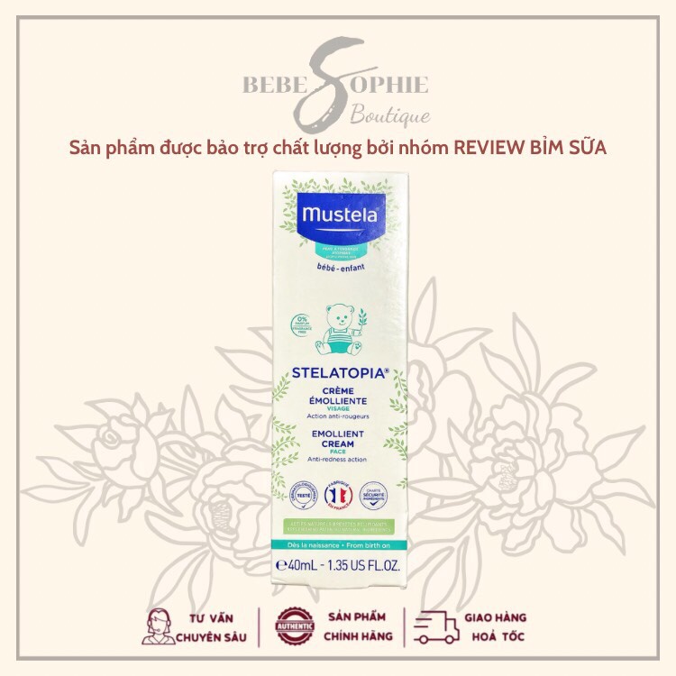 [CHÍNH HÃNG] Kem dưỡng da mặt và cơ thể cho bé da chàm sữa, viêm da cơ địa Mustela Stelatopia 200ml