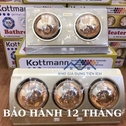 Máy sưởi nhà tắm - Đèn sưởi nhà tắm loại 3 bóng - Ấm nhanh, chống lóa, chống bỏng, chống thấm nước - BH 1 năm
