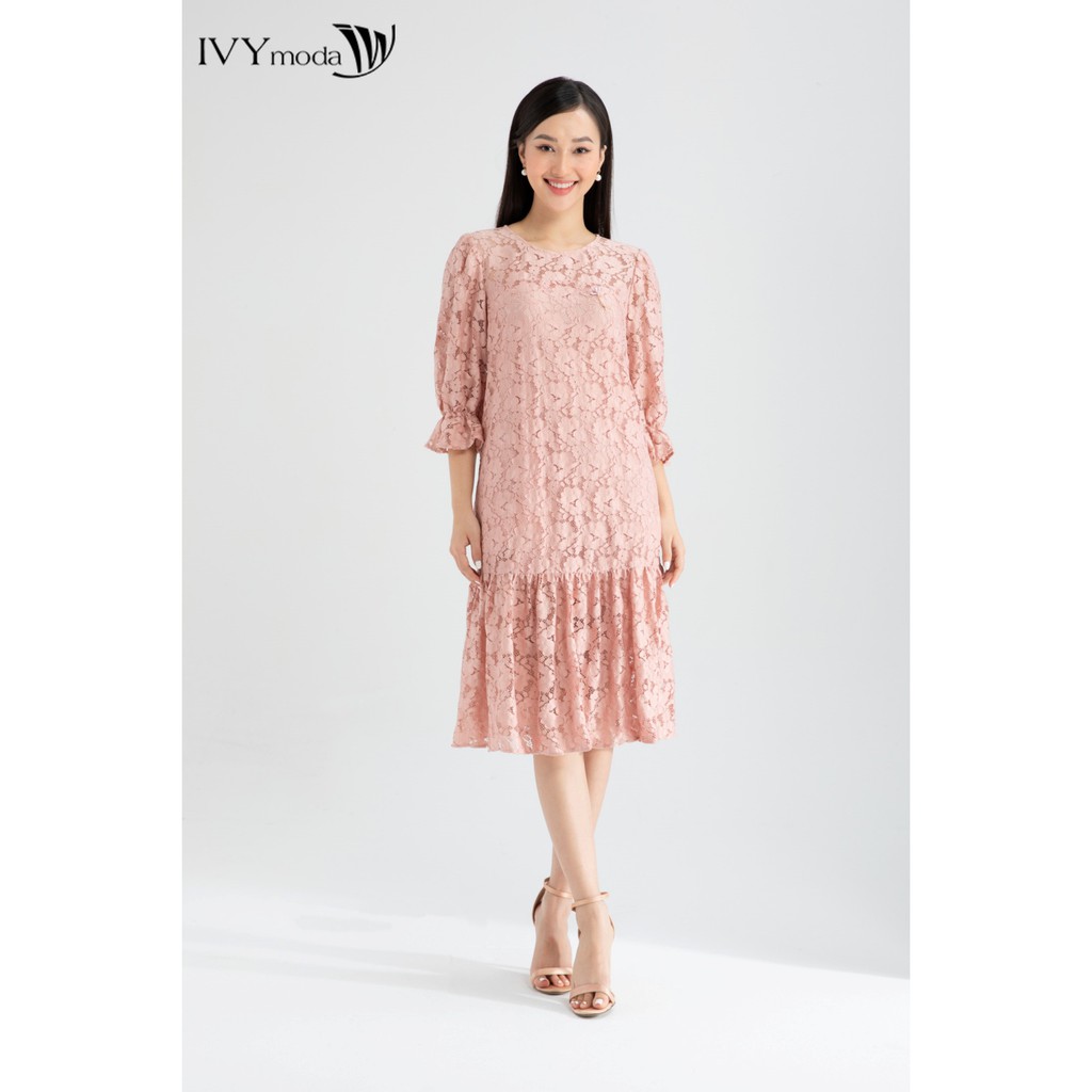 [Mã FAMALLT5 giảm 15% đơn 150k] Đầm xòe thiết kế IVY moda MS 48M6474