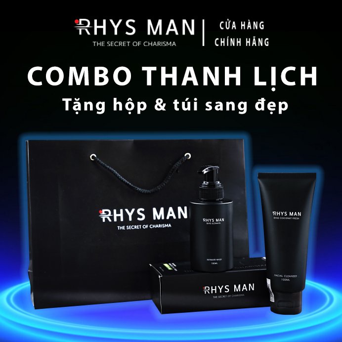 Combo Sữa rửa mặt nam Rhys Coconut Fresh 100ml & Dung dịch vệ sinh nam Rhys Ultimate 100ml