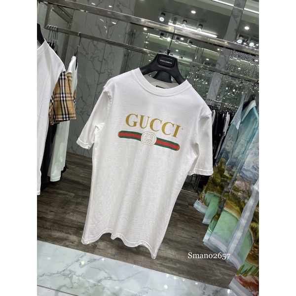 (HOT)ÁO THUN NAM CỔ TRÒN GUCCI HAI MÀU ĐEN TRẮNG, KÈMVIDEO ẢNH THẬT