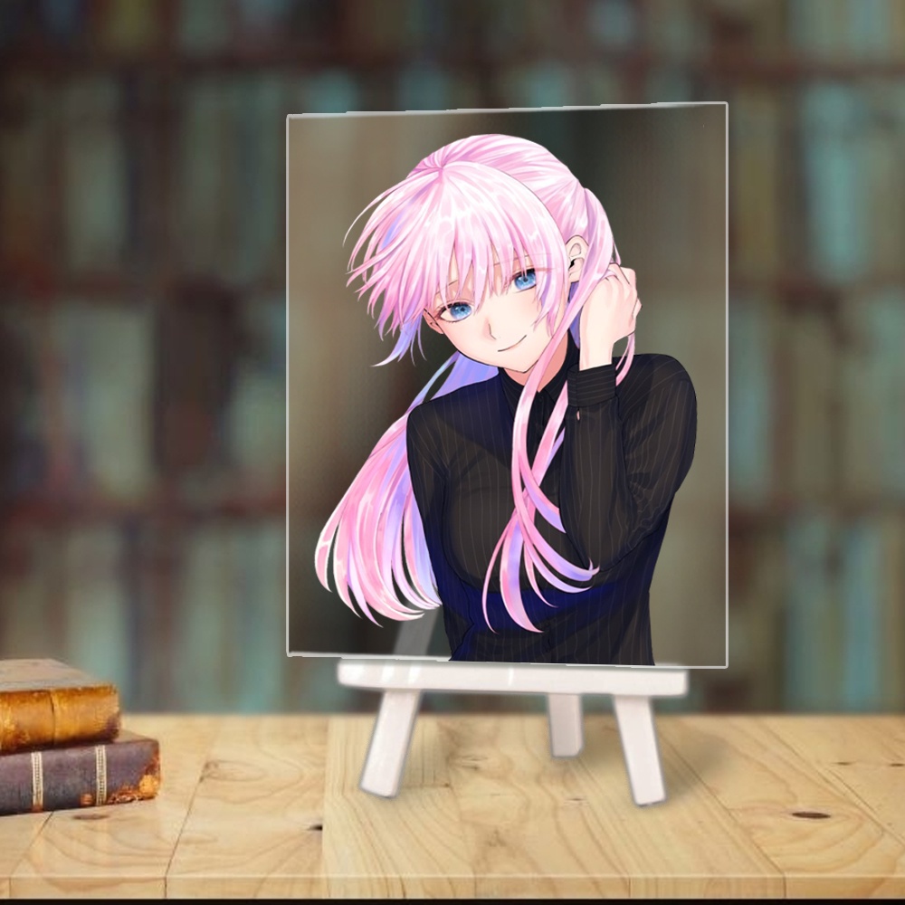 Tranh kính That Girl Is Not Just Cute BẠN GÁI TÔI KHÔNG CHỈ DỄ THƯƠNG anime chibi góc học tập giá gỗ