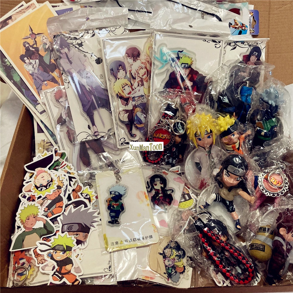 Hộp Quà Tặng Móc Khóa/Vòng cổ/Móc Chìa Khóa Bằng Acrylic In Hình Naruto