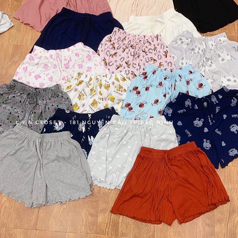 Quần đùi nữ thun cotton - quần ngủ nữ siêu xinh Nhung Nhớ Boutique A3101N [Freeship] | BigBuy360 - bigbuy360.vn