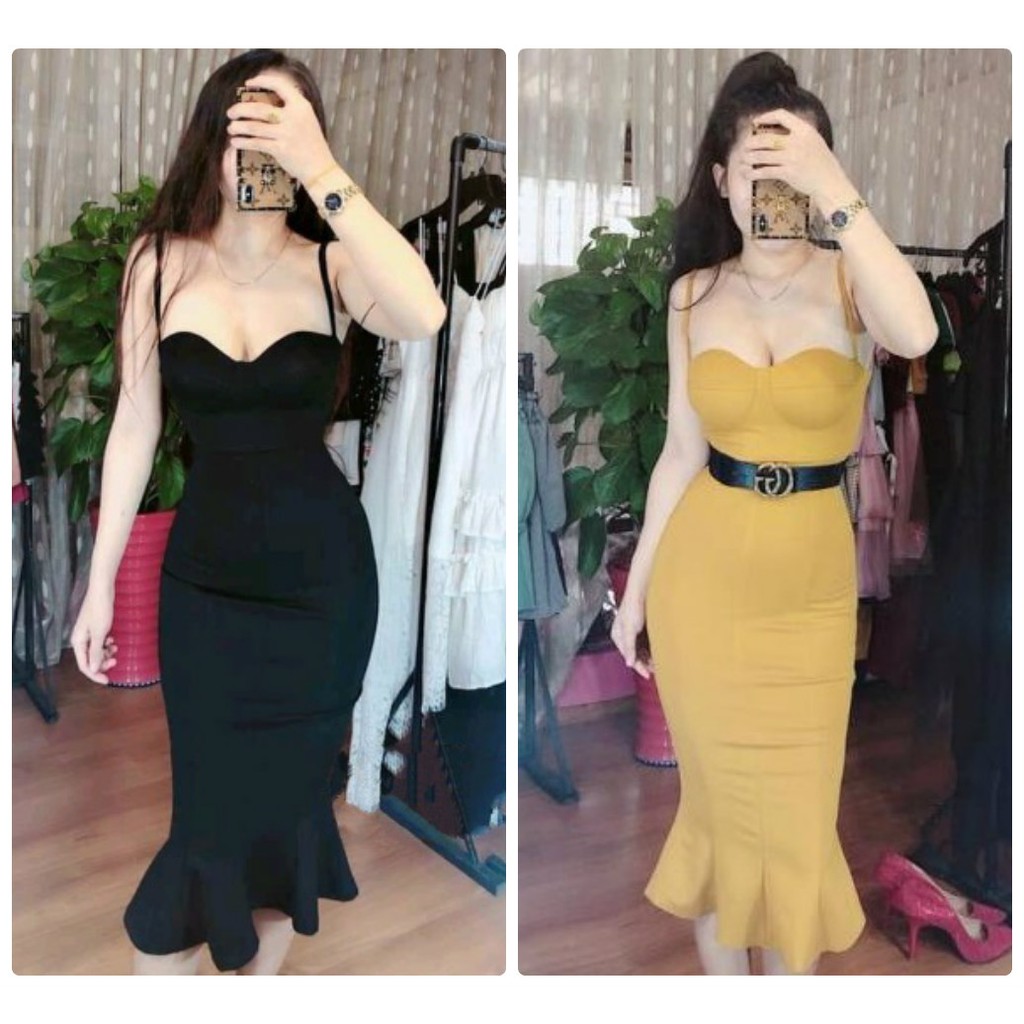 Đầm body sexy cúp ngực 2 dây