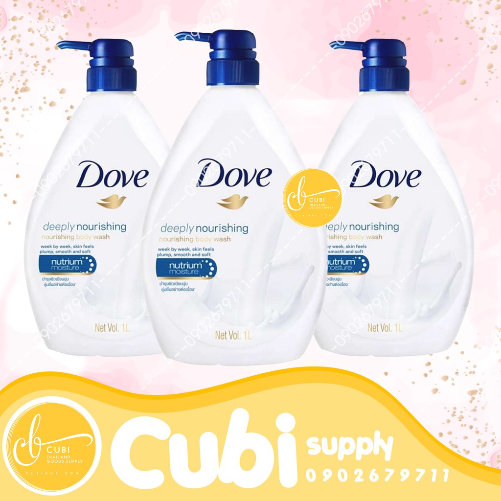 Sữa Tắm Dove Dưỡng Ẩm Chuyên Sâu Deeply Nourishing Thái Lan - 1000ml