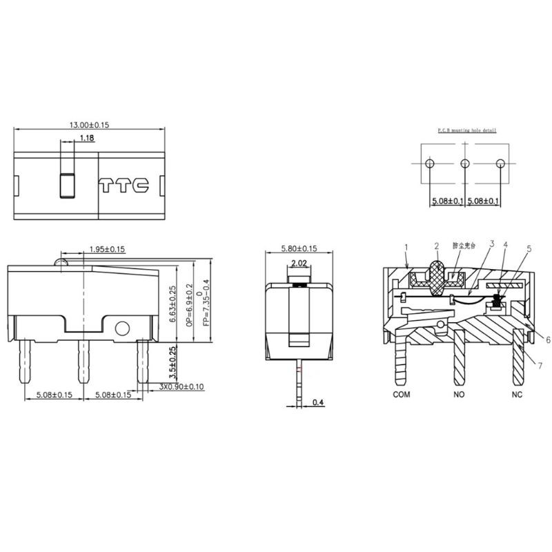 Set 2 Công Tắc Micro 30 Triệu Chống Bụi Chuyên Dụng