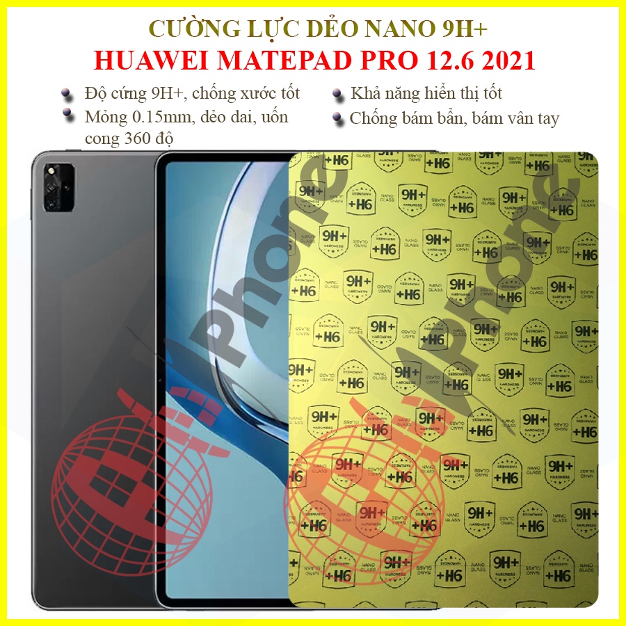 Dán cường lực dẻo nano trong hoặc nhám cho Huawei MatePad Pro 12.6 2021 - Tablet