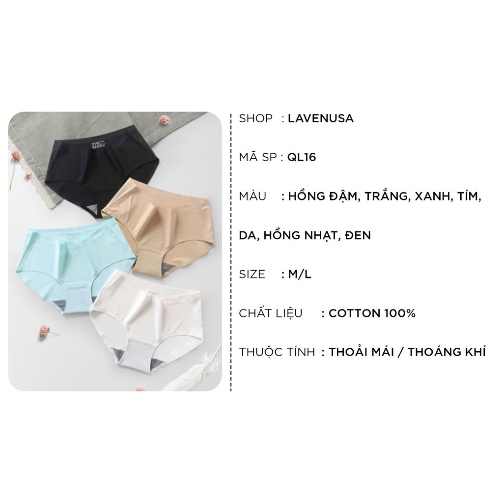 Quần lót nữ thời trang cotton giá rẻ thun lạnh cạp cao ngộ nghĩnh màu hồng mặc trong váy QL16