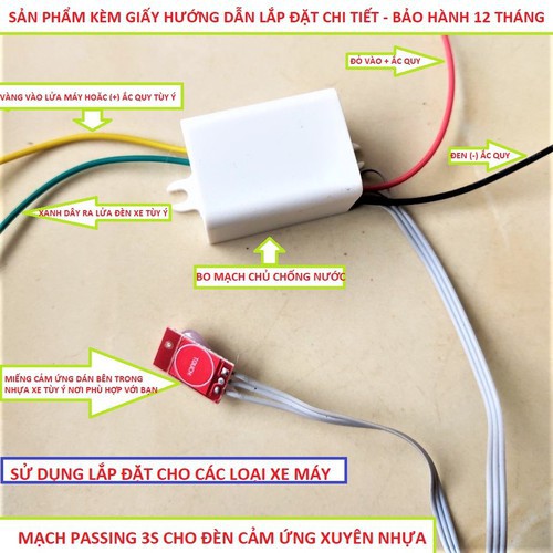MẠCH Passing 3S CẢM ỨNG MẪU 2020 - CÔNG TẮC ĐÈN CẢM BIẾN - XUYÊN NHỰA