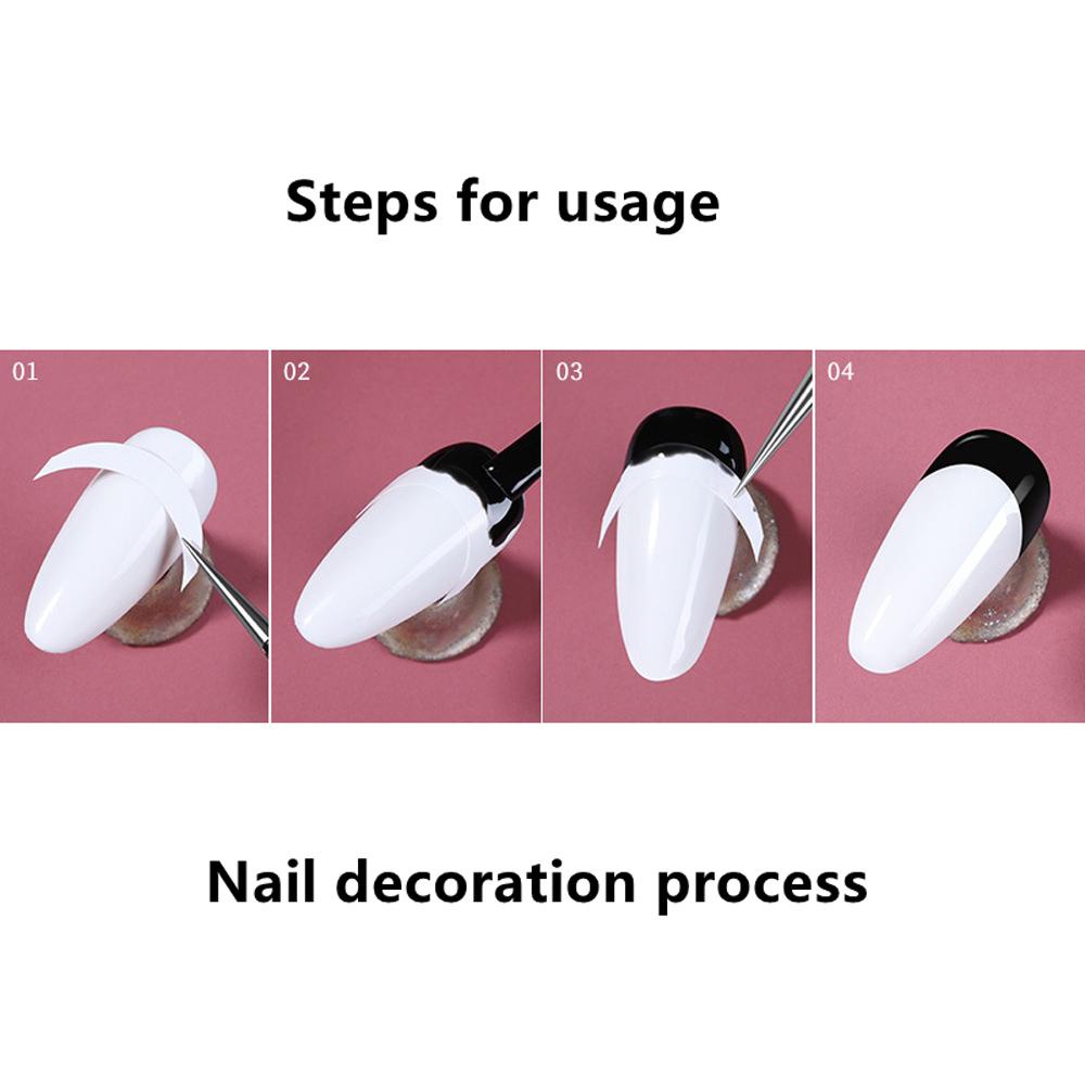 Miếng Dán Trang Trí Móng Tay Hình Bán Nguyệt Chống Thấm Nước