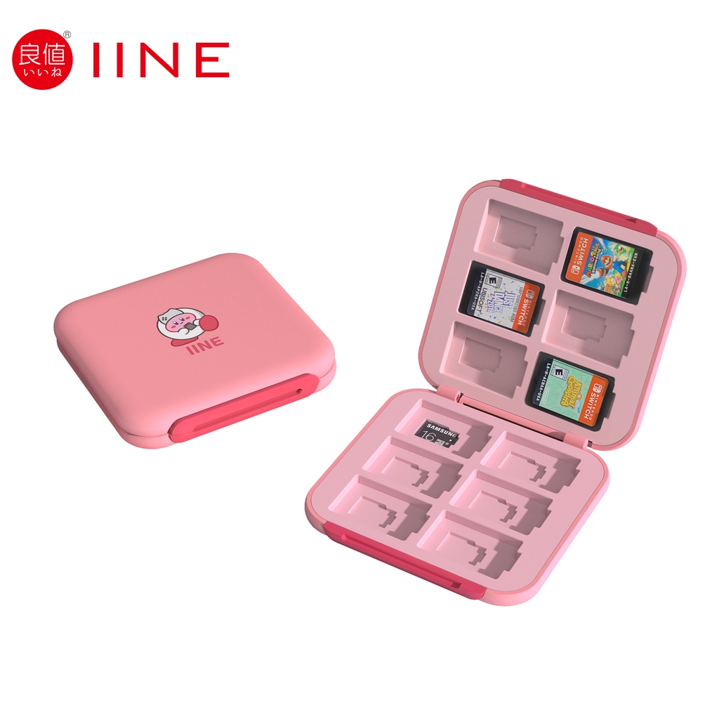 Hộp IINE chứa 12 thẻ trò chơi + 12 thẻ nhớ Kirby xinh xắn