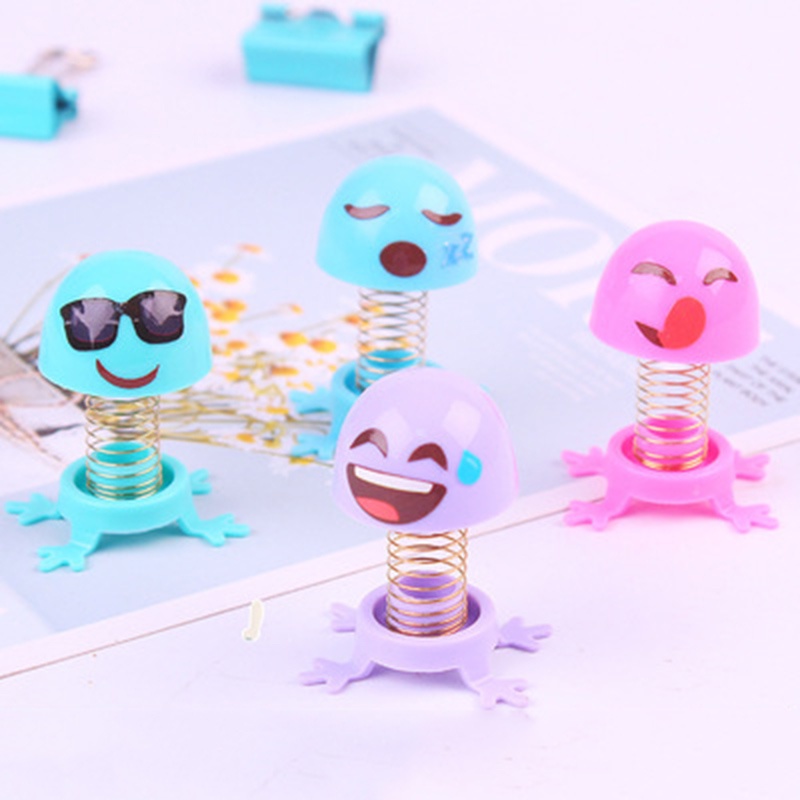 Quà Tặng Đồ Chơi Thú Nhún Lò Xo Emoji Mặt Cười Vui Nhộn, Đồ Chơi Trẻ Em, Thường Để Trên Ô Tô Xe Hơii