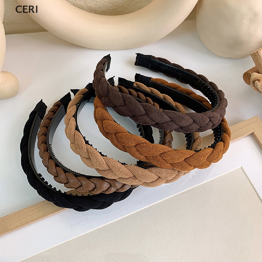 Cài tóc vải bản rộng màu trơn cho nữ/ các cô gái