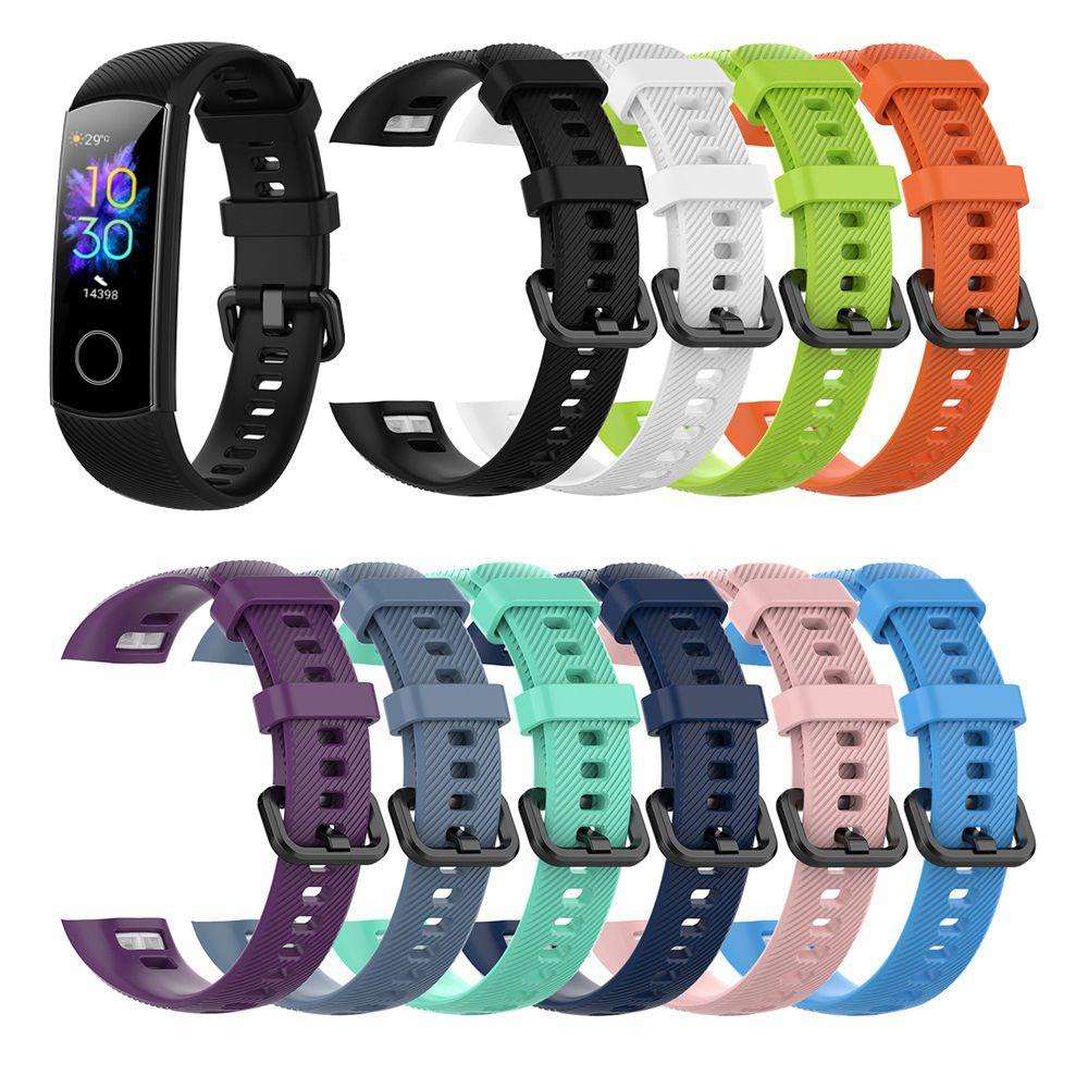 BTLIMER Dây Đeo Thay Thế Chất Liệu Silicon Màu Trơn Cho Honor Band 5 4