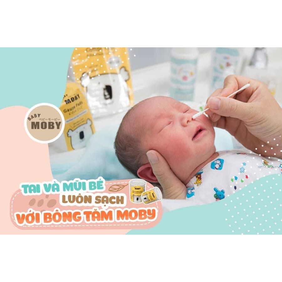 Bông tăm Moby cỡ nhỏ [nhập khẩu chính hãng Thái Lan]