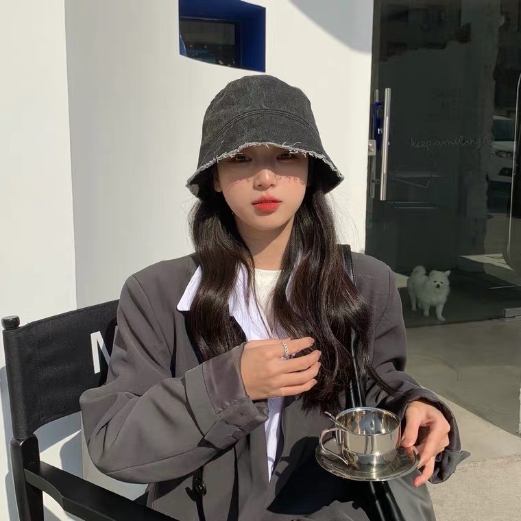 Mũ bucket chất bò viền tua rua cao cấp Trend