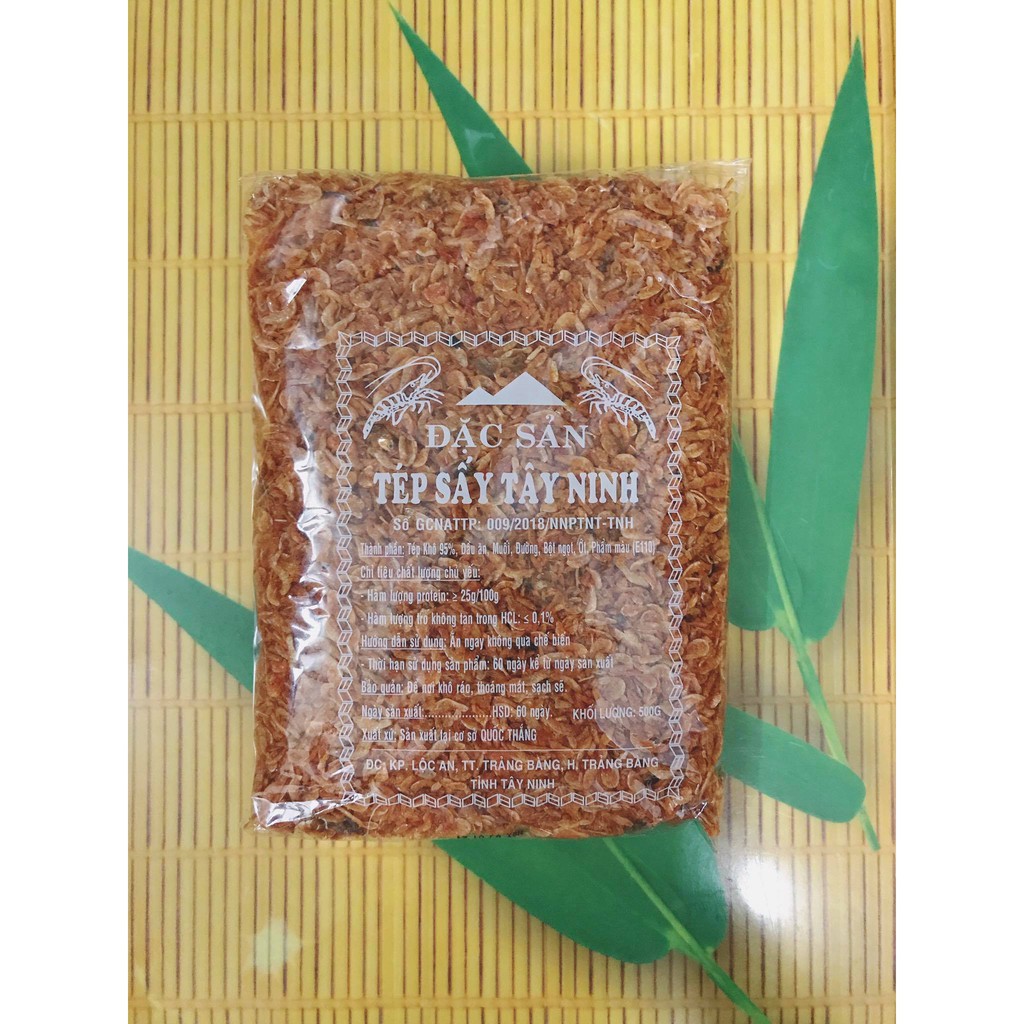 Q10 - Tép Sấy (Ruốc Sấy) Tẩm Gia Vị Tây Ninh Làm Bánh Tráng Trộn 500g