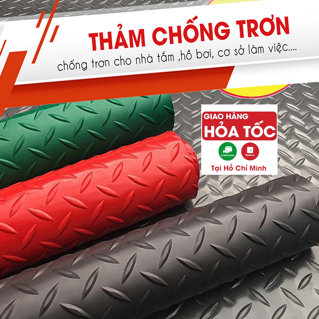 Thảm nhựa que diêm chống trơn trượt cho sàn nhà nhiều màu dày 2mm khổ rộng 1.2m