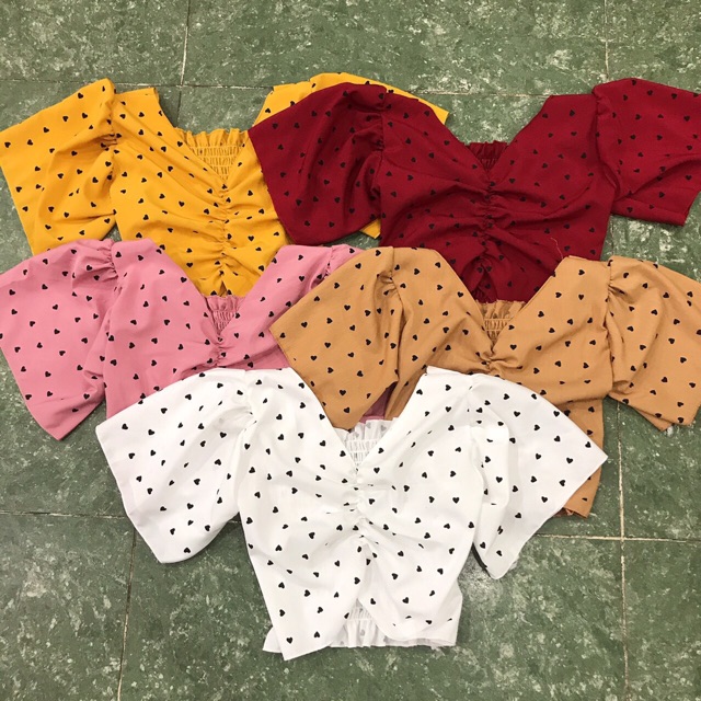 Áo nhún form ngắn xinh (hình thật chụp kế)