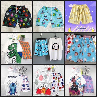 [HCM] (40-65kG) Quần short thun hoạt hình cartoon.pinkpanher-space-tororo-spiderman-chuột mickey-thỏ. hongduyen2188.