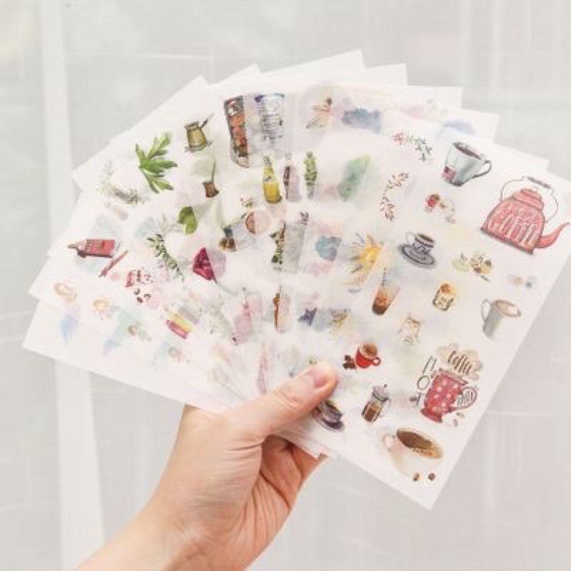 Combo 10 bộ sticker 6 tấm