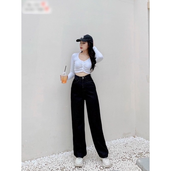 Quần suông jean ống rộng bigsize 55-90kg