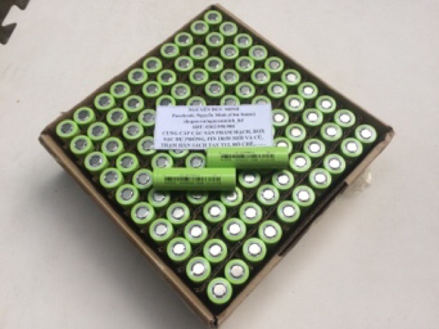 pin Lisheng xanh 18650 dung lượng 2000mah