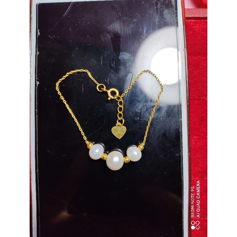 LẮC TAY TRAI THẬT NƯỚC NGỌT BẠC XI VÀNG