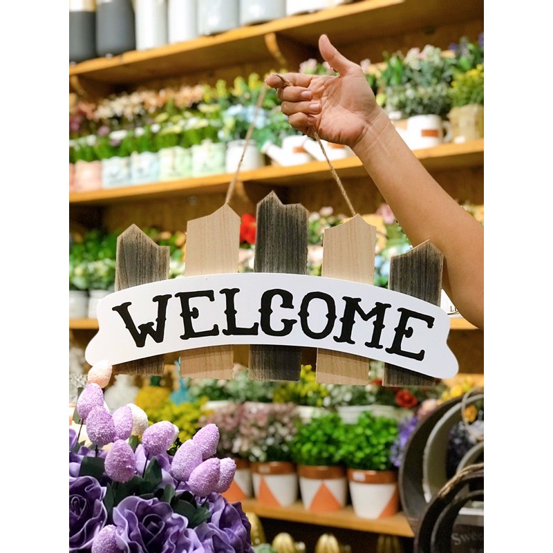 BẢNG GỖ WELCOME HÀNG RÀO