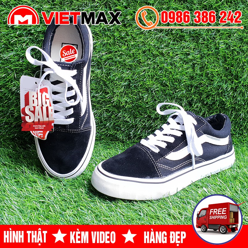 💎 [GIÁ SỐC] Giày Thể Thao Old Skool Đen Trắng Thấp Cổ Nam Nữ | BigBuy360 - bigbuy360.vn