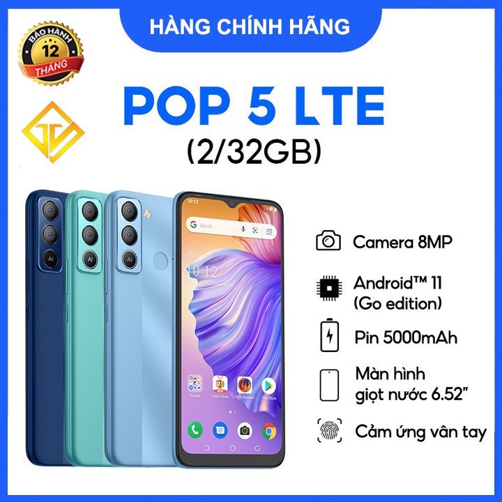 Điện thoại TECNO Pop 5 LTE (2GB/32GB) Mới nguyên seal 100%-Chính hãng