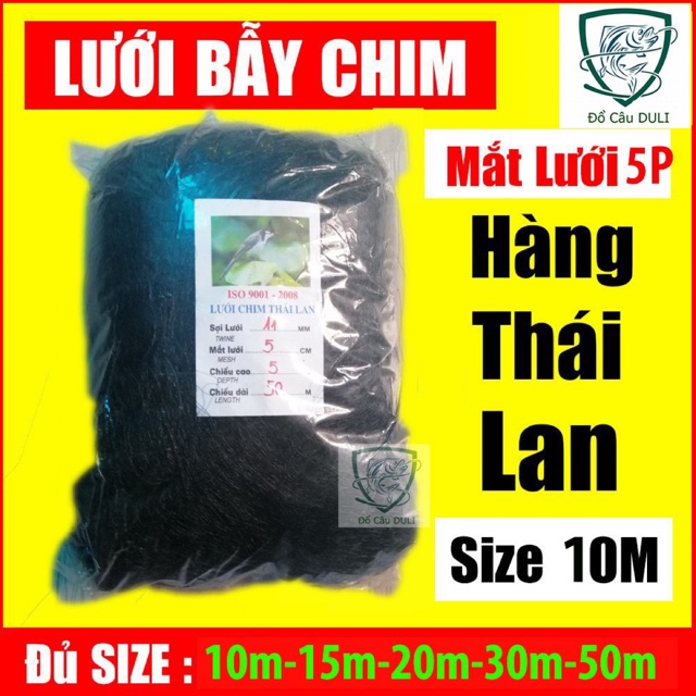 Lưới bẫy chim 4cm cao 5m dài 50m bắt các loại chim chào mào, họa mi, chòe Cao 5m, mắt lưới 4p,  hàng Thái Lan