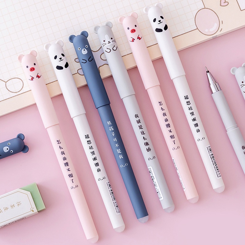 Bút mực gel ngòi 0.35mm hình động vật hoạt hình dễ thương