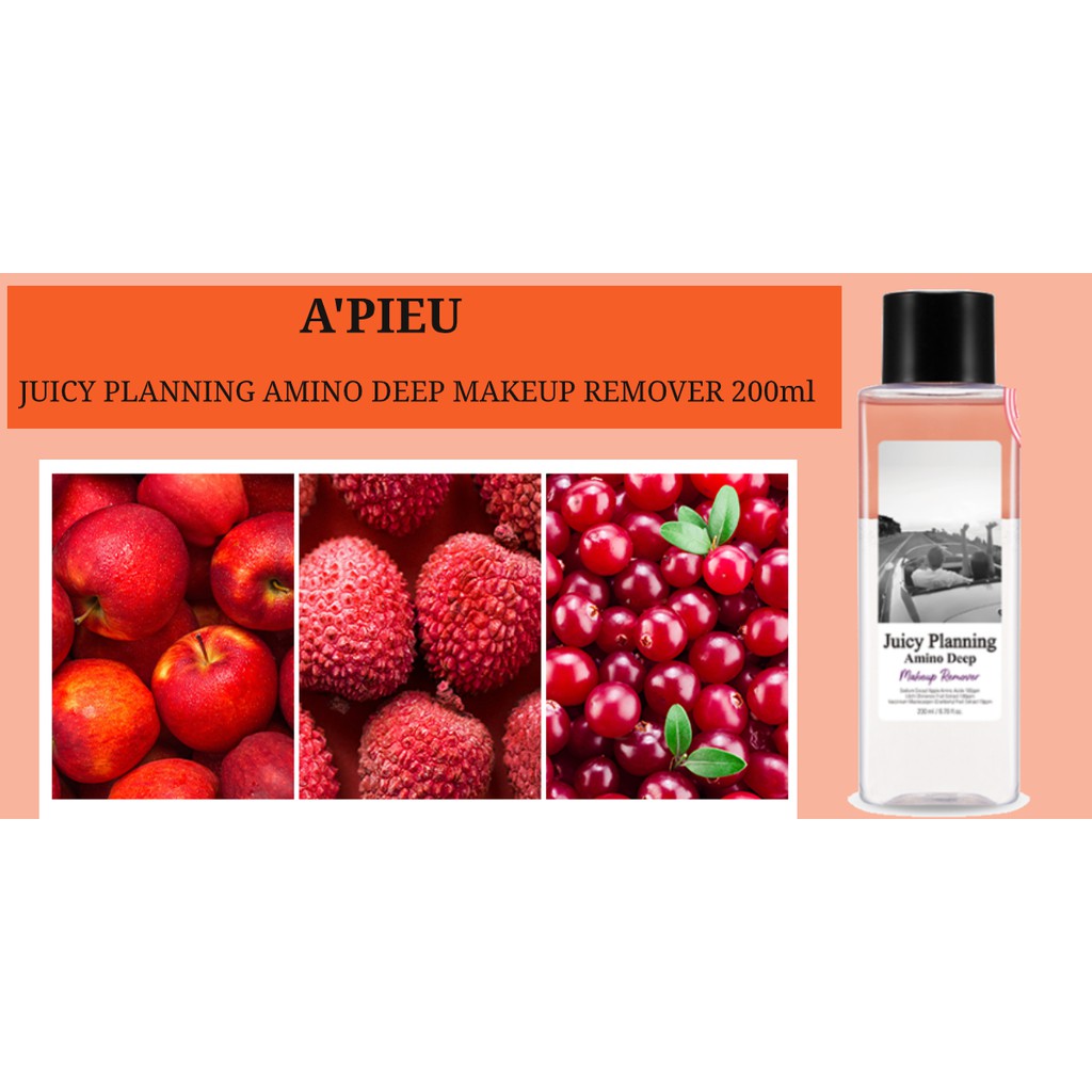 Tẩy Trang Mắt Và Môi A'Pieu Juicy Planning Amino Deep Makeup Remover 200ml(09/2022)(01/03/2023)