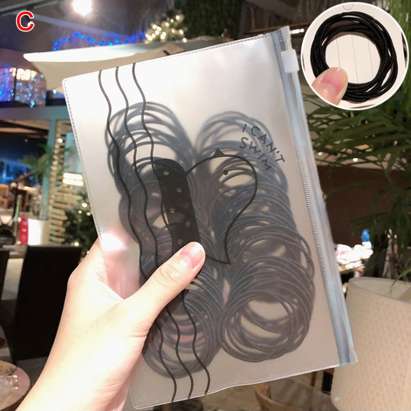 Set 50 Dây Buộc Tóc Co Giãn Nhiều Màu Thời Trang Cho Nữ